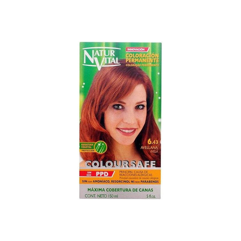 NATUR VITAL COLOURSAFE coloration permanente #6.43-noisette