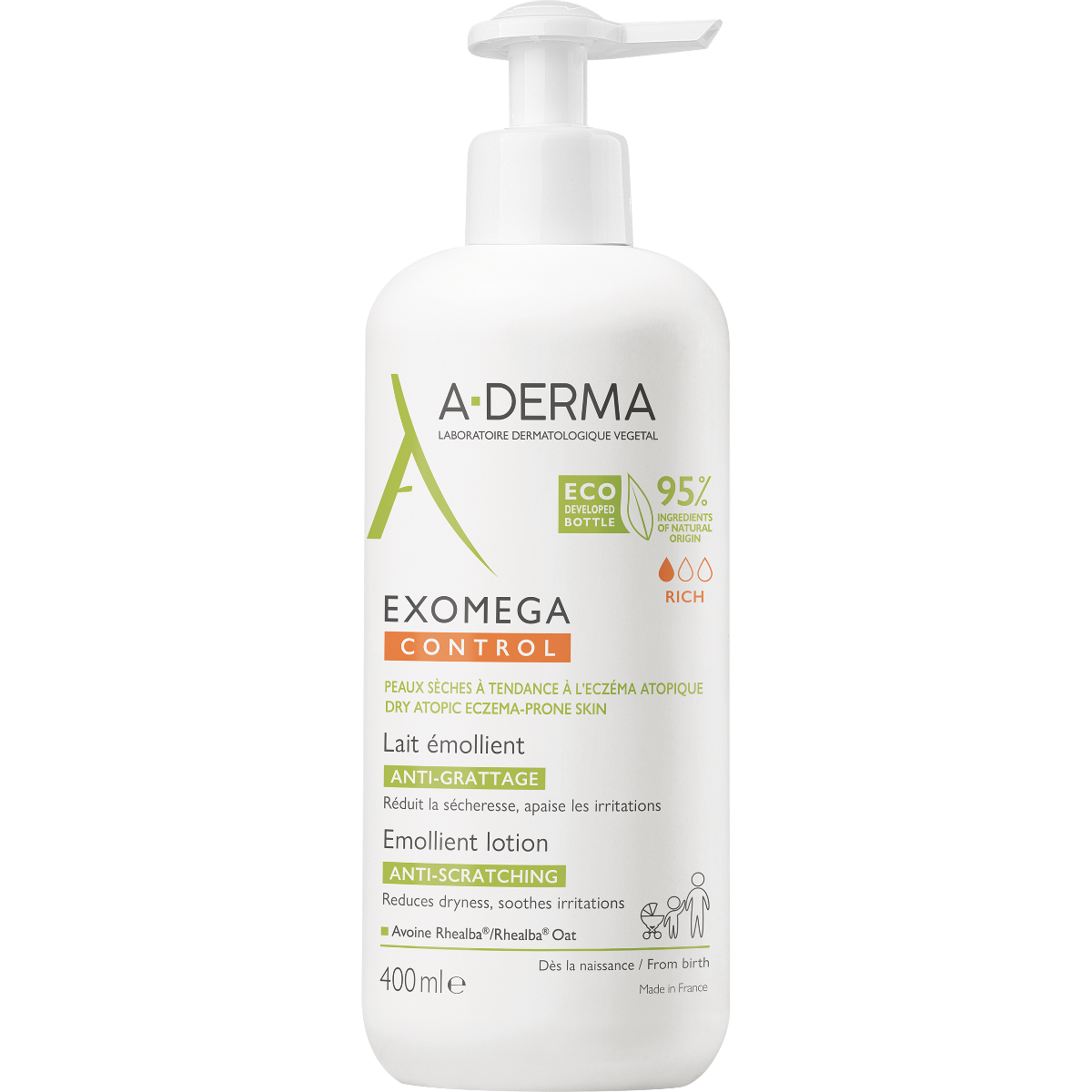 A-DERMA EXOMEGA CONTROL leche emoliente 400 ml