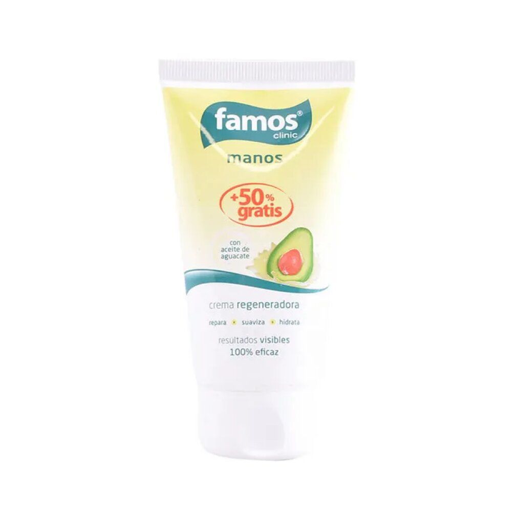 Crème mains régénérante FAMOS à l'huile d'avocat 75 ml
