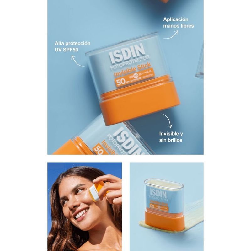 ISDIN INVISIBLE STICK barra invisibile per zone specifiche SPF50 10 gr