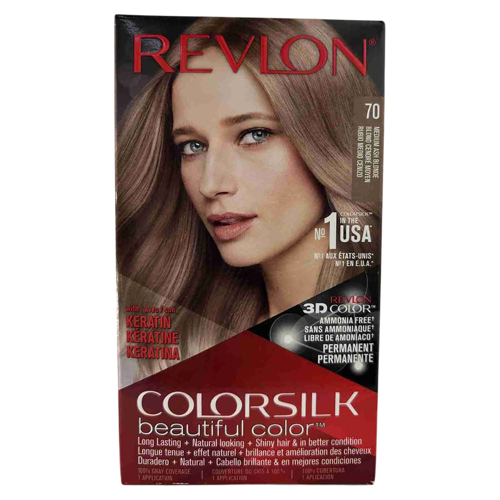 REVLON MASS MARKET COLORSILK tinta #70-biondo medio cenere 1 pz