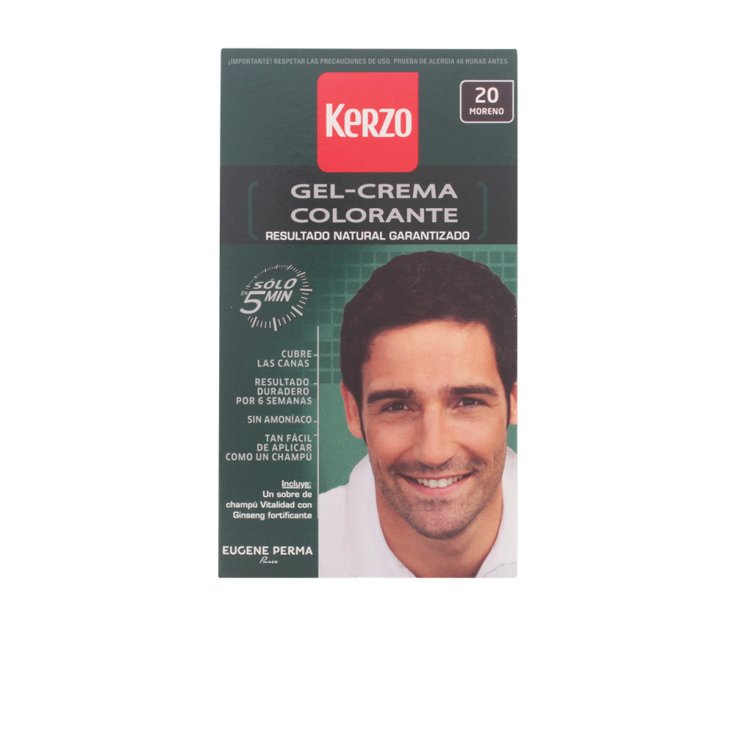 KERZO TINTE PARA HOMBRE gel-crema #20 moreno 100 gr