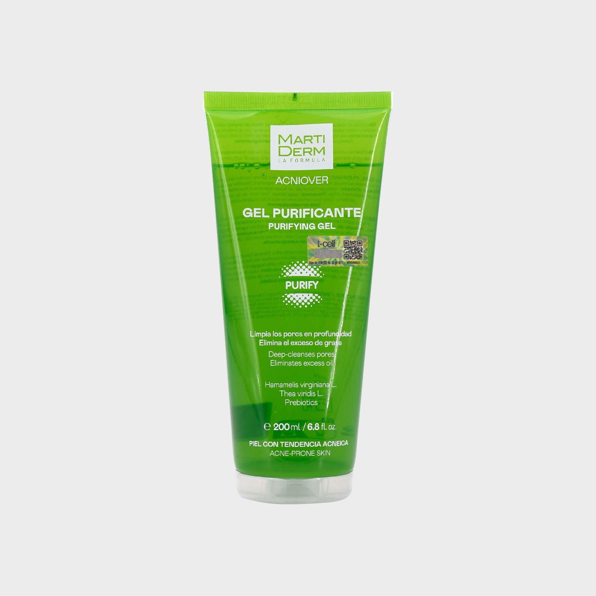 MARTIDERM ACNIOVER gel purifiant peau grasse et acnéique 200 ml