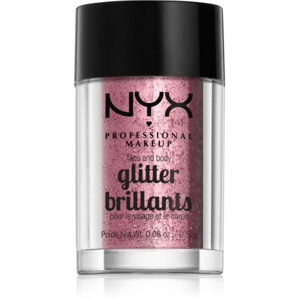 NYX PROFESSIONAL MAKE UP GLITTER BRILLANTS face and body #rose