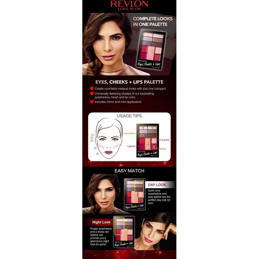 REVLON PALETTE GRAND PUBLIC yeux, joues + lèvres #200-seductive smokies 1 u