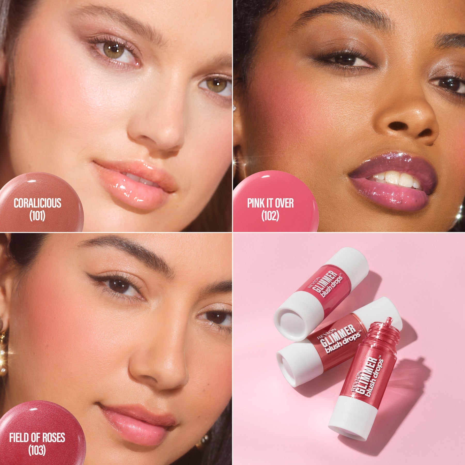 REVLON MASS MARKET SUPER LUSTROUS GLIMMER blush drops #101-Coralicious 9,4 ml