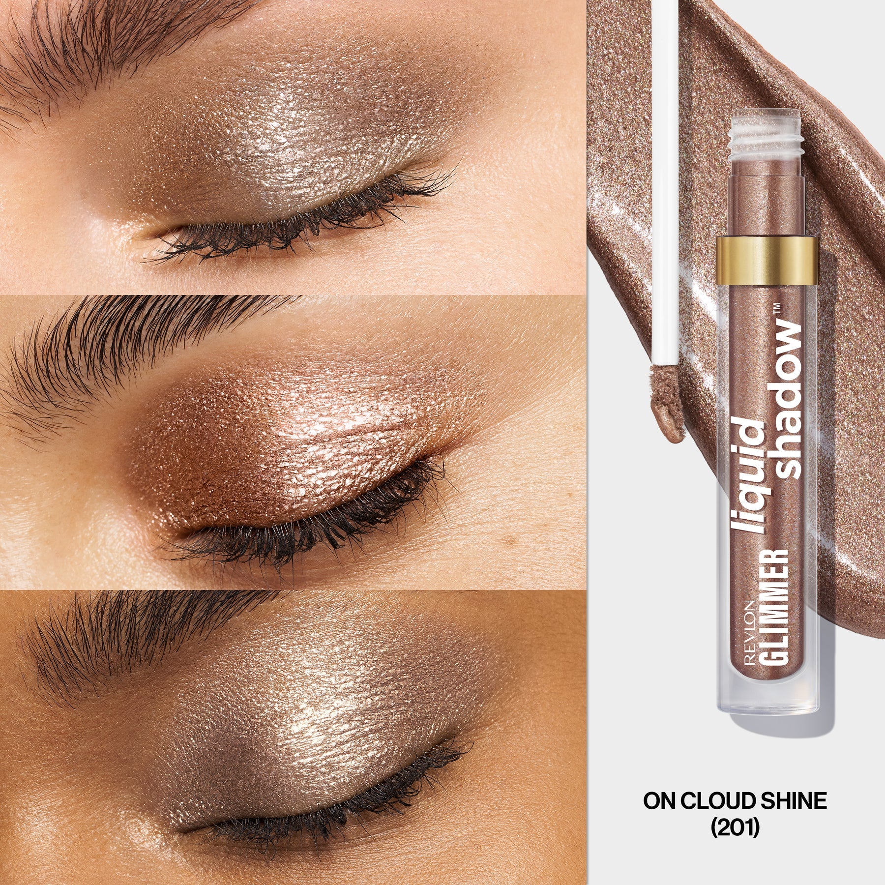 REVLON MASS MARKET REVLON GLIMMER ombretto liquido #201-On Cloud Shine 3 ml
