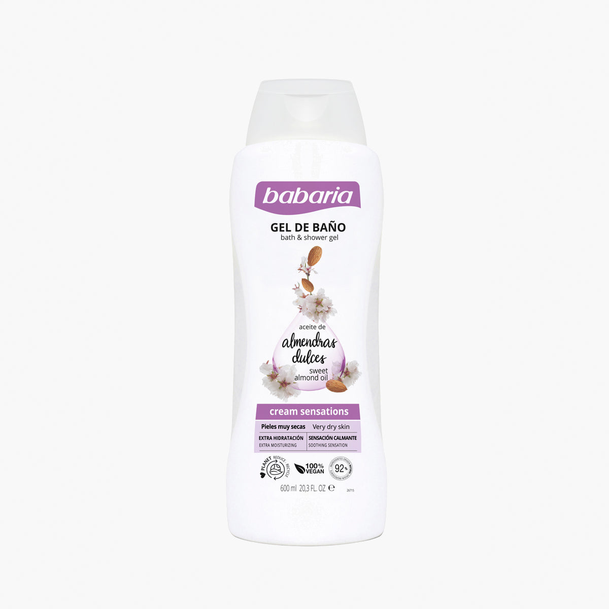 BABARIA VINAGRE champú protección natural cabello 600 ml