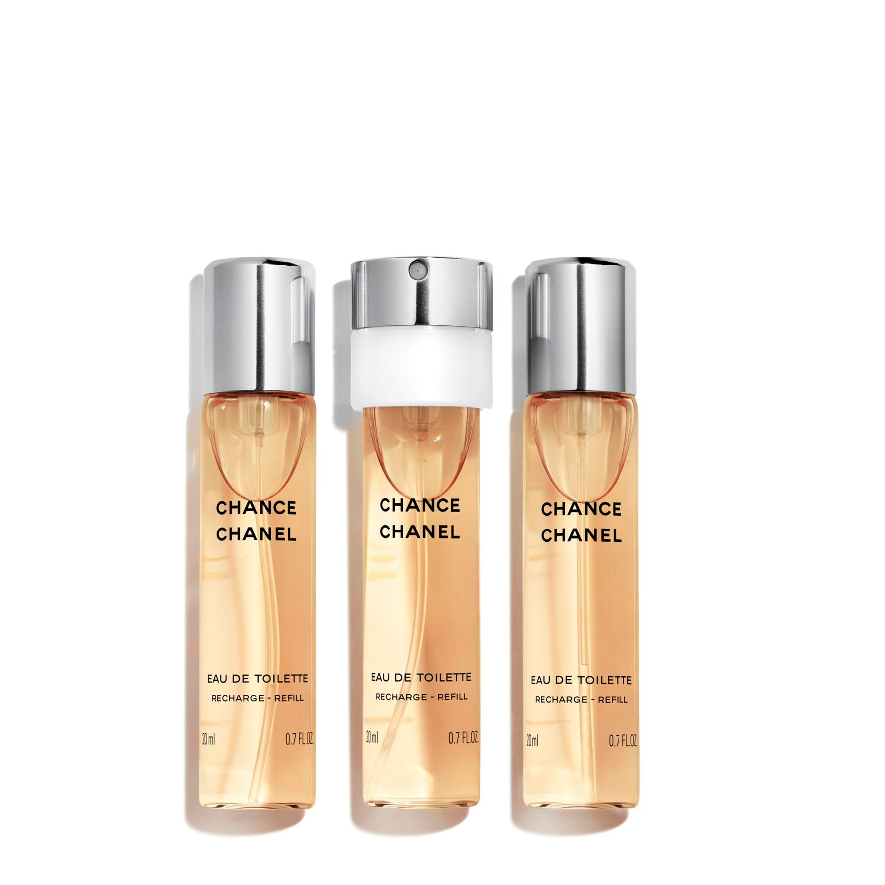 CHANEL CHANCE eau de toilette spray twist & spray 3 ricariche 3 x 20 ml