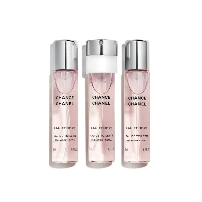CHANEL CHANCE EAU TENDRE eau de toilette twist & spray 3 recharges 3 x 20 ml