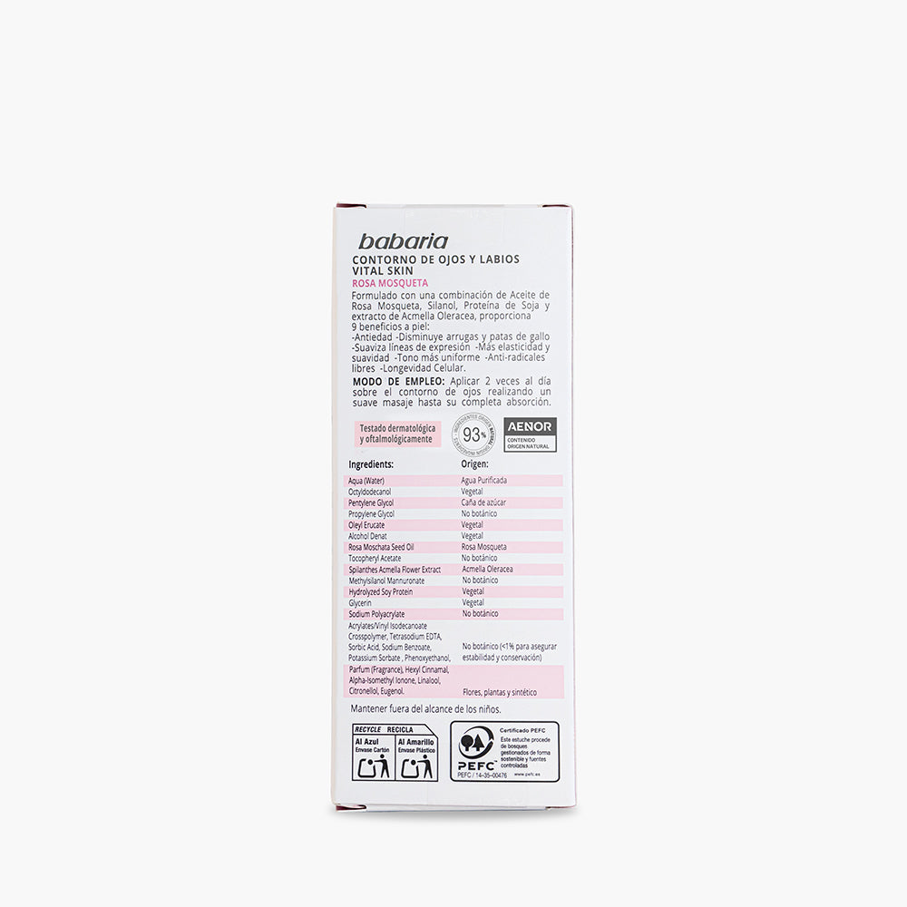 BABARIA ROSA MOSQUETA VITAL SKIN 9 eye contour 15 ml