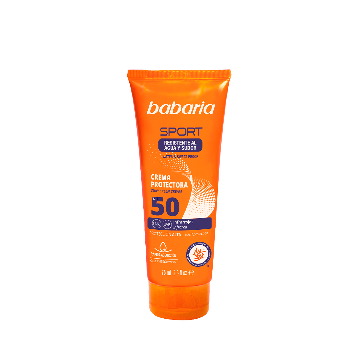 BABARIA SOLAR SPORT crema solare resistente all'acqua SPF50 75 ml