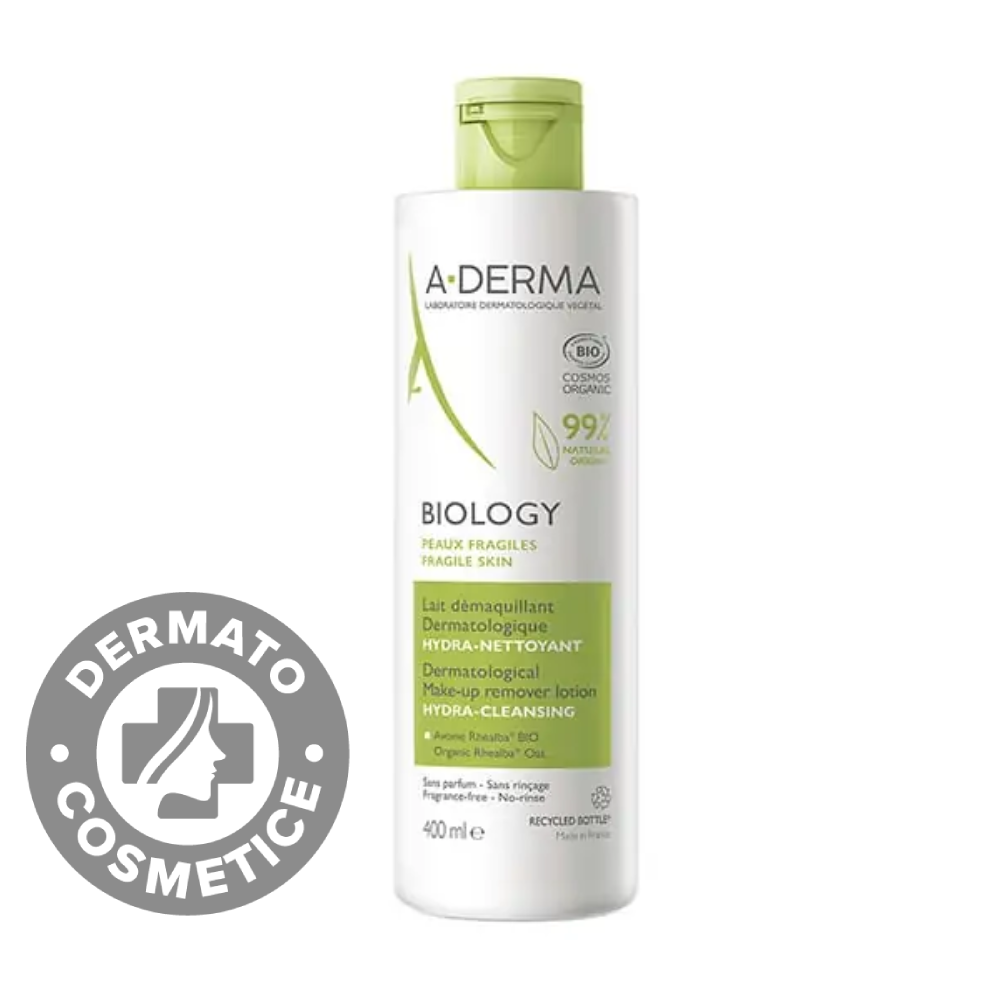A-DERMA BIOLOGY leche desmaquillante dermatológica 400 ml