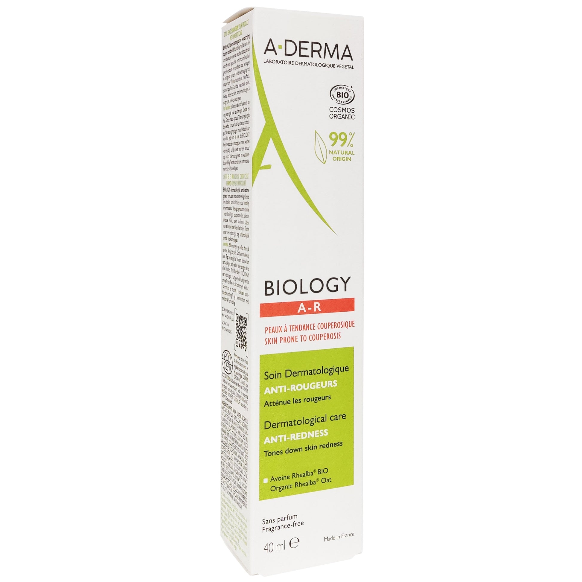 A-DERMA BIOLOGY cuidado dermatológico anti-rojeces 40 ml