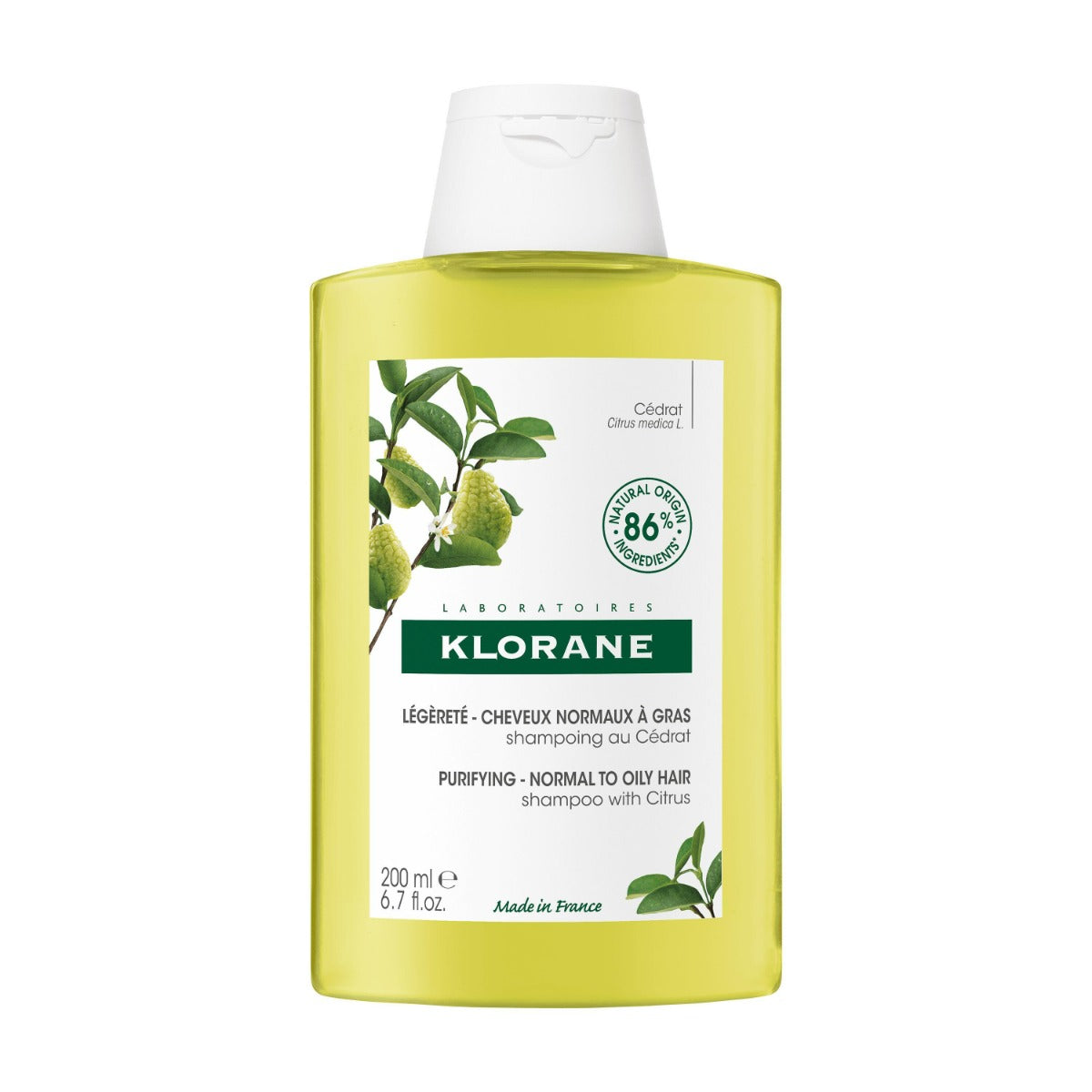 KLORANE A LA CIDRA light shampoo for normal/oily hair 200 ml