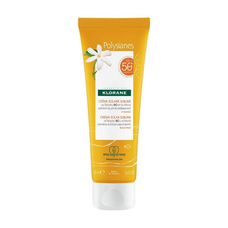 KLORANE POLYSIANES MONOÏ Y TAMANU BIO sublime sun cream SPF50+ 50 ml