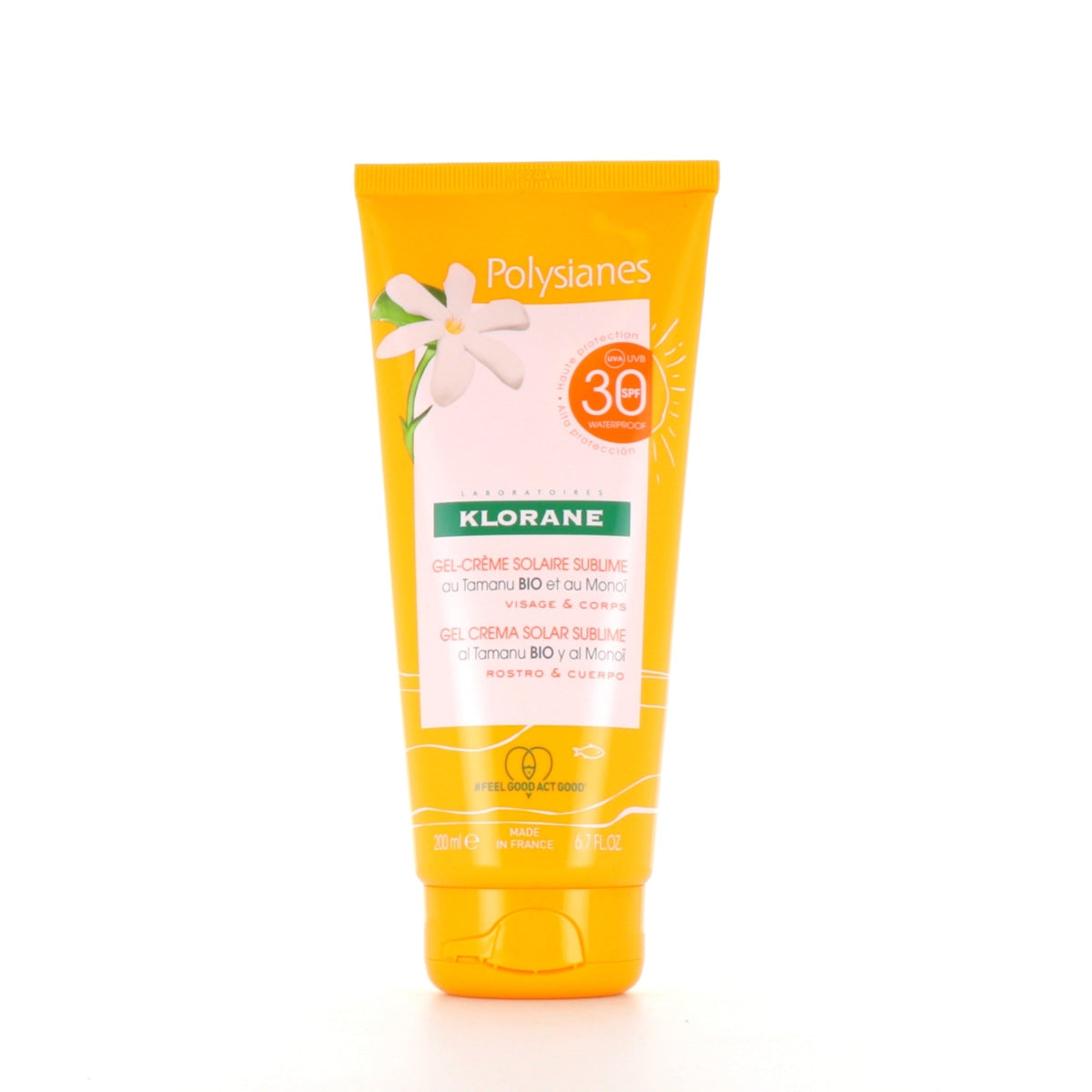 KLORANE POLYSIA NES MONOÏ E TAMANU BIO gel solare viso e corpo SPF30 200 ml