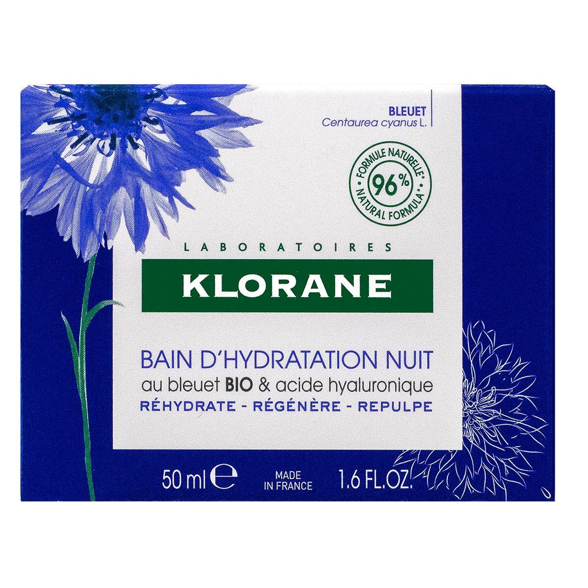 KLORANE BIO FIORDALISO & ACIDO IALURONICO bagno idratante notte 50 ml