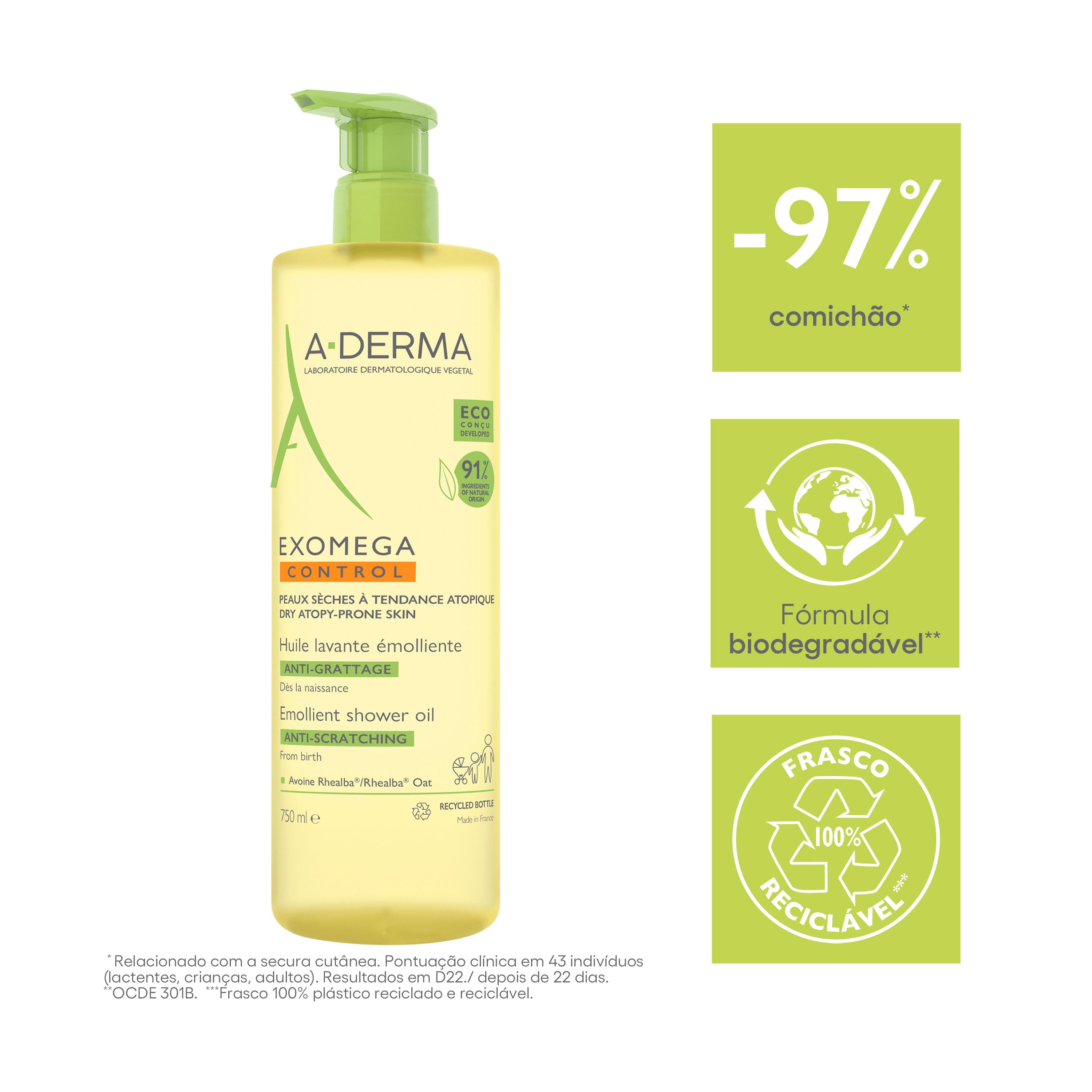 A-DERMA EXOMEGA CONTROL eco-refill oil 500 ml