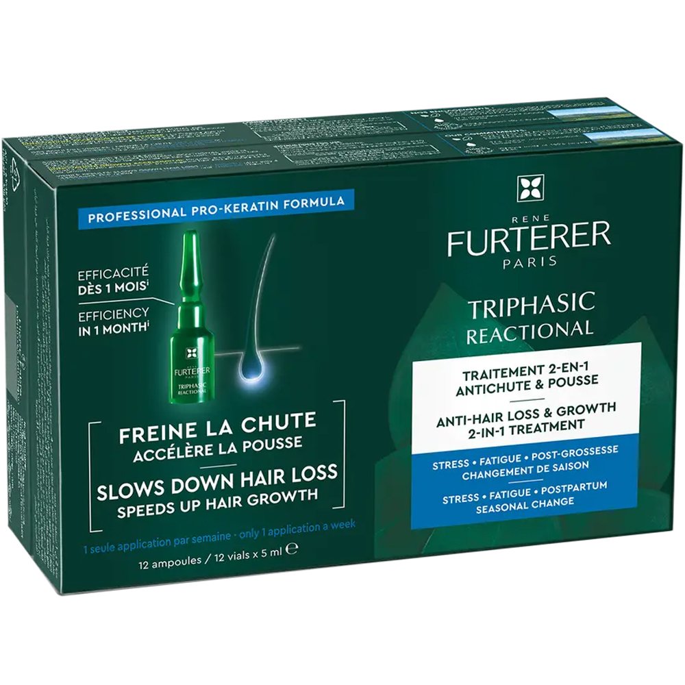 RENE FURTERER TRIPHASIC REACTIONAL anti-hair loss treatment ampoules 12 x 5 ml