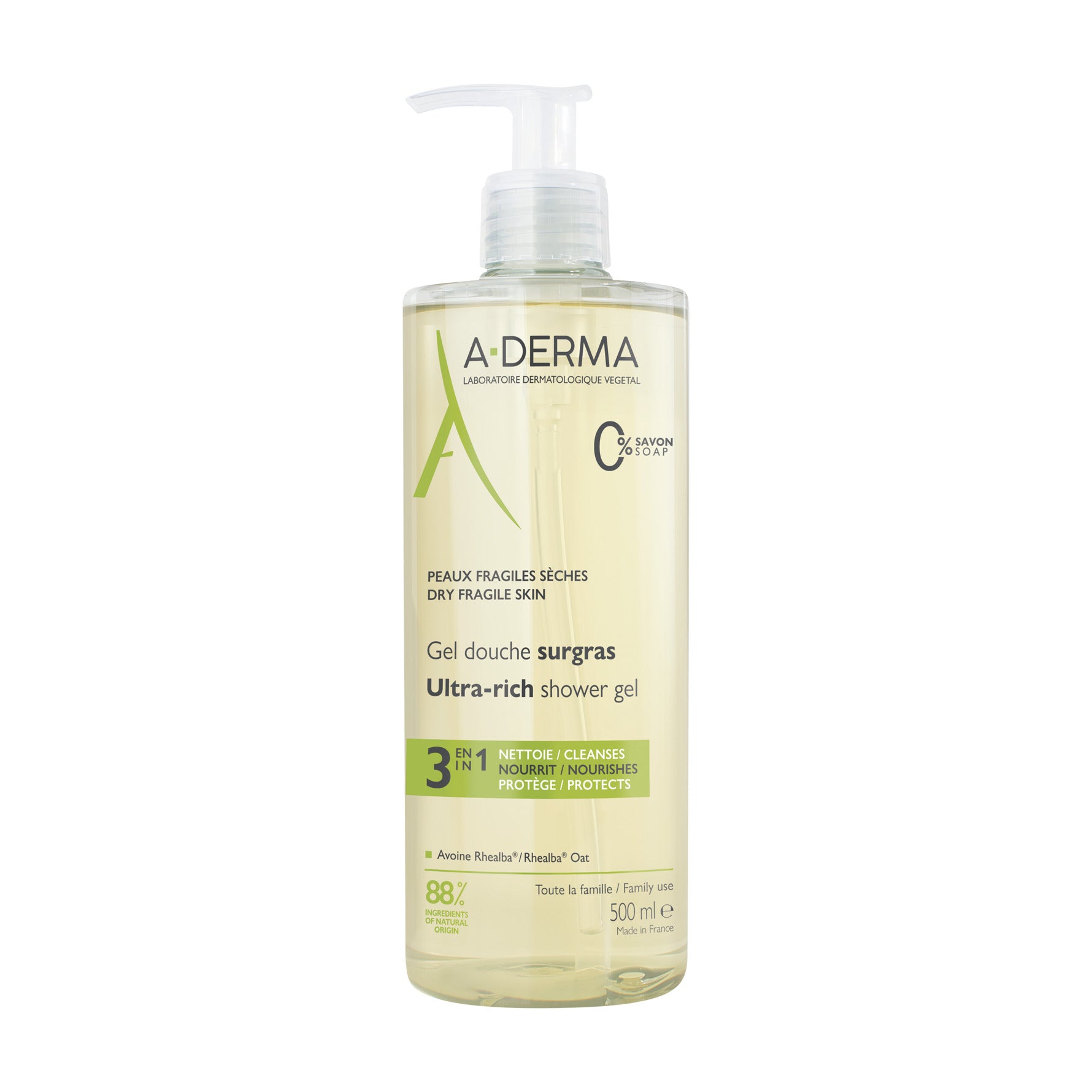 A-DERMA ESSENTIAL RANGE moisturizing shower gel 500 ml