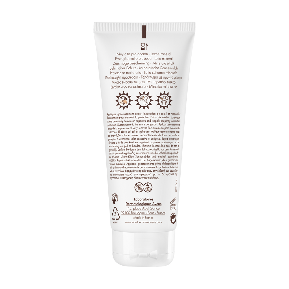 AVÈNE SOLAIRE HAUTE PROTECTION lait minéral SPF50+ 100 ml