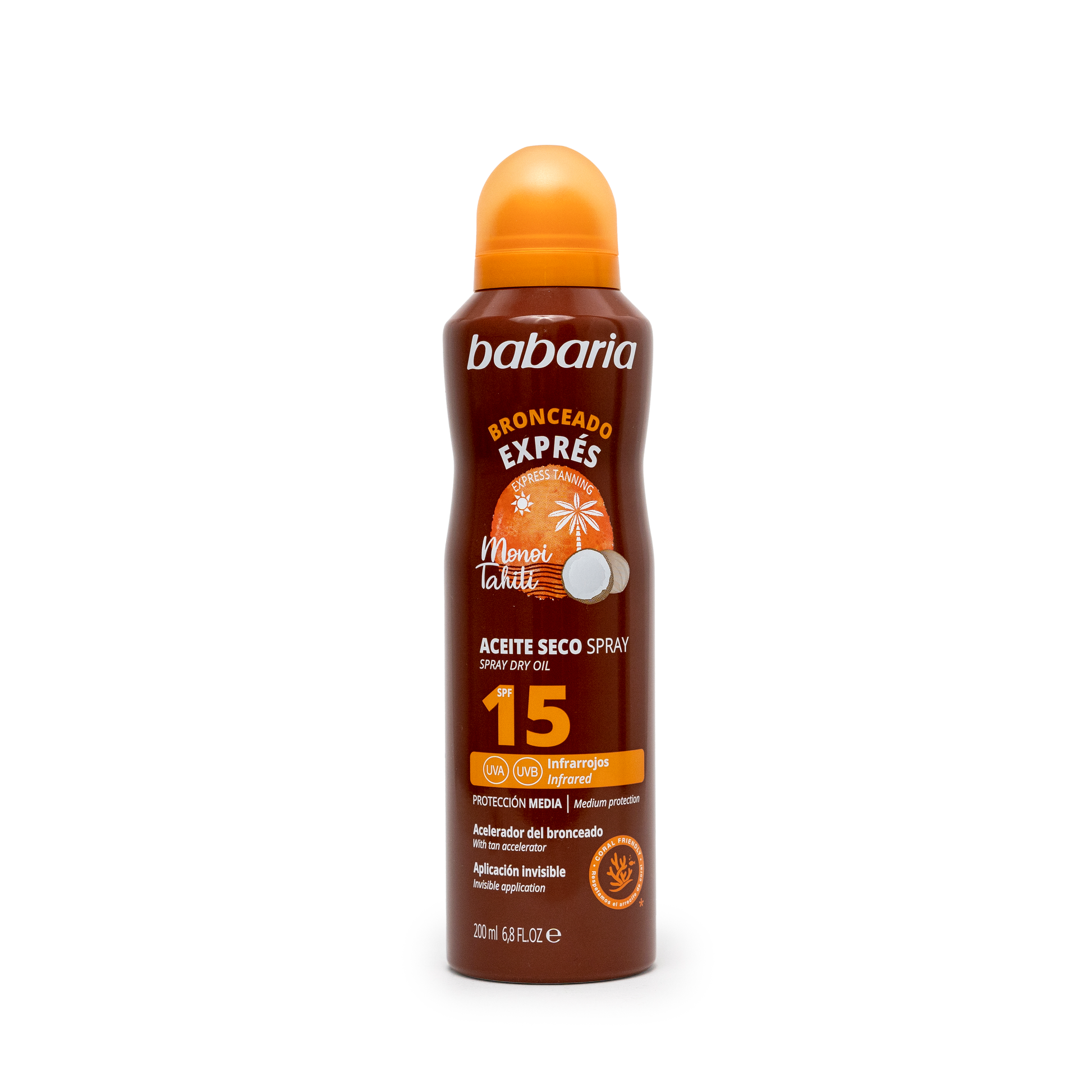 BABARIA BRONCEADO EXPRÉS aceite seco spray SPF15 200 ml