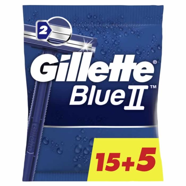 Lamette da barba usa e getta GILLETTE BLUE II 20 unità