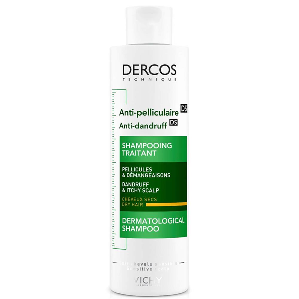 VICHY DERCOS shampooing anti-pelliculaire pour cheveux secs 200 ml