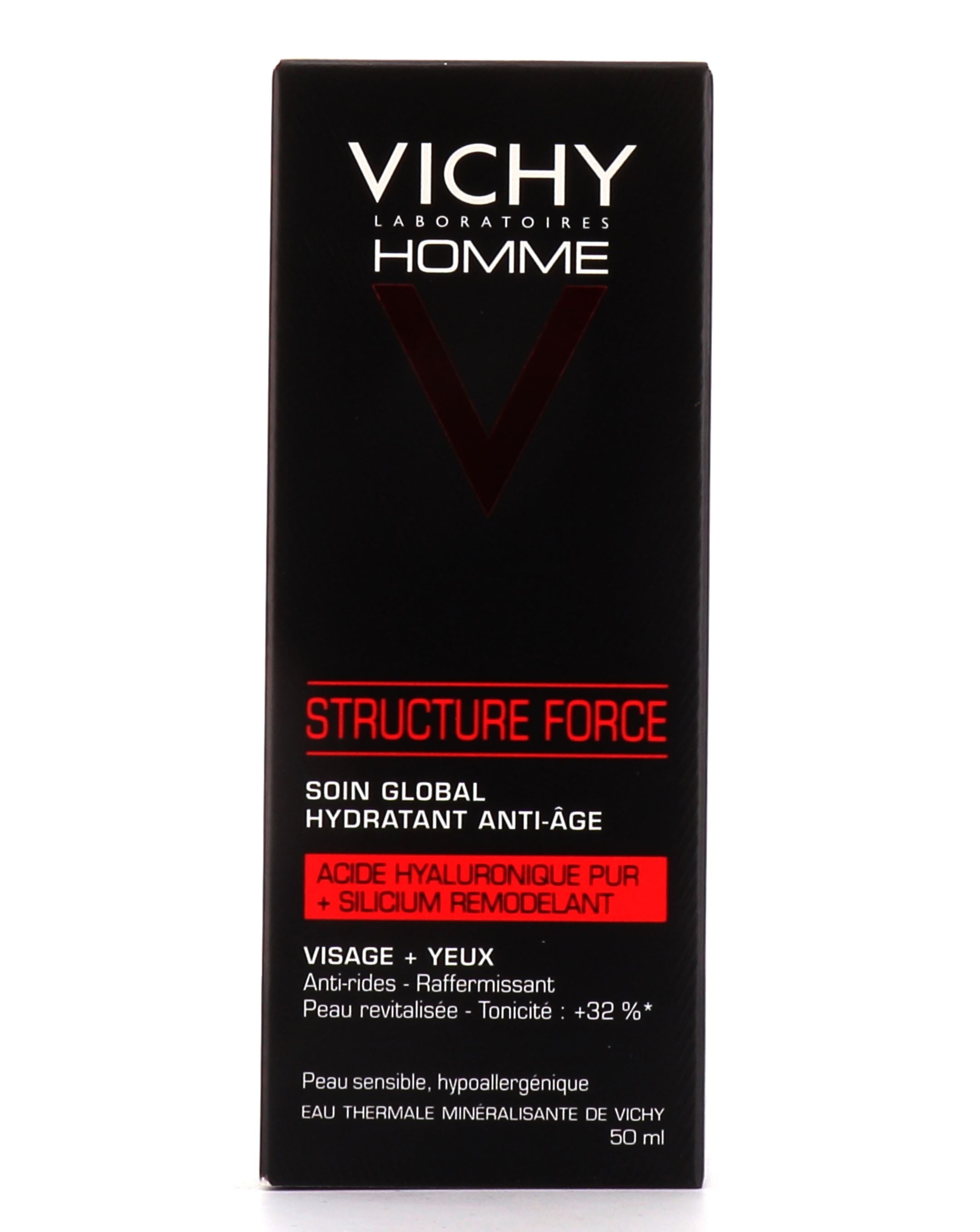 VICHY HOMME STRUCTURE FORCE soin hydratant anti-âge global 50 ml