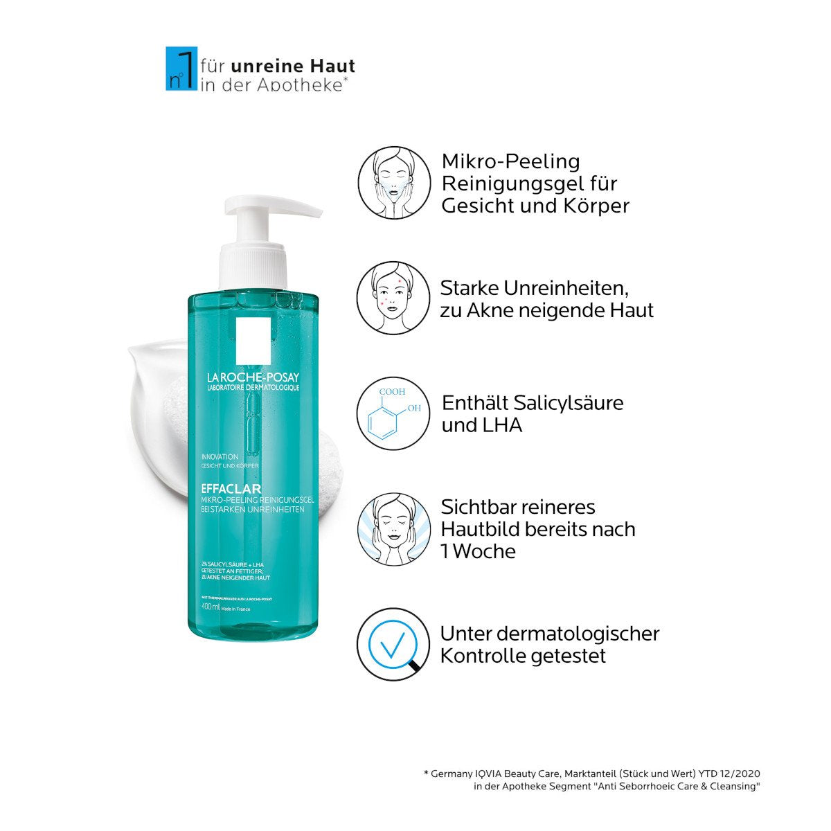 LA ROCHE POSAY EFFACLAR gel purificante micro-peeling 200 ml