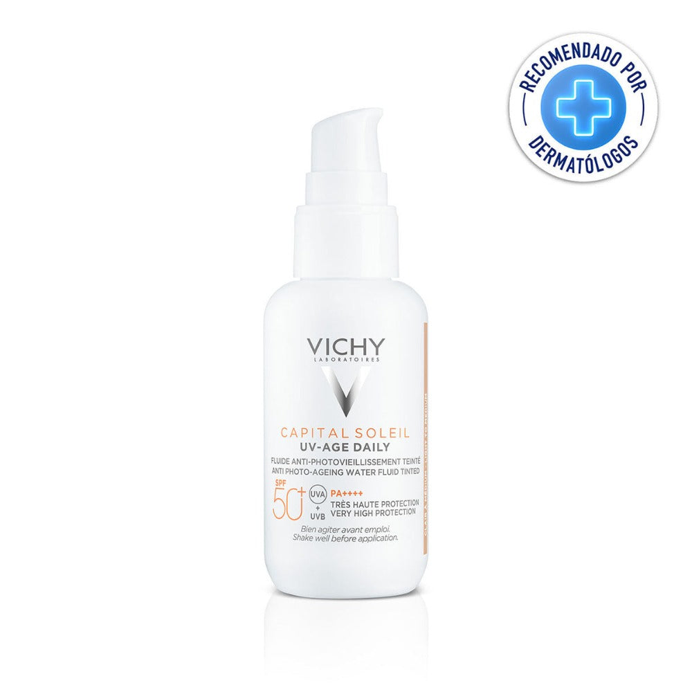 VICHY CAPITAL SOLEIL UV AGE fluide quotidien photoprotecteur couleur claire SPF50+ 40 ml
