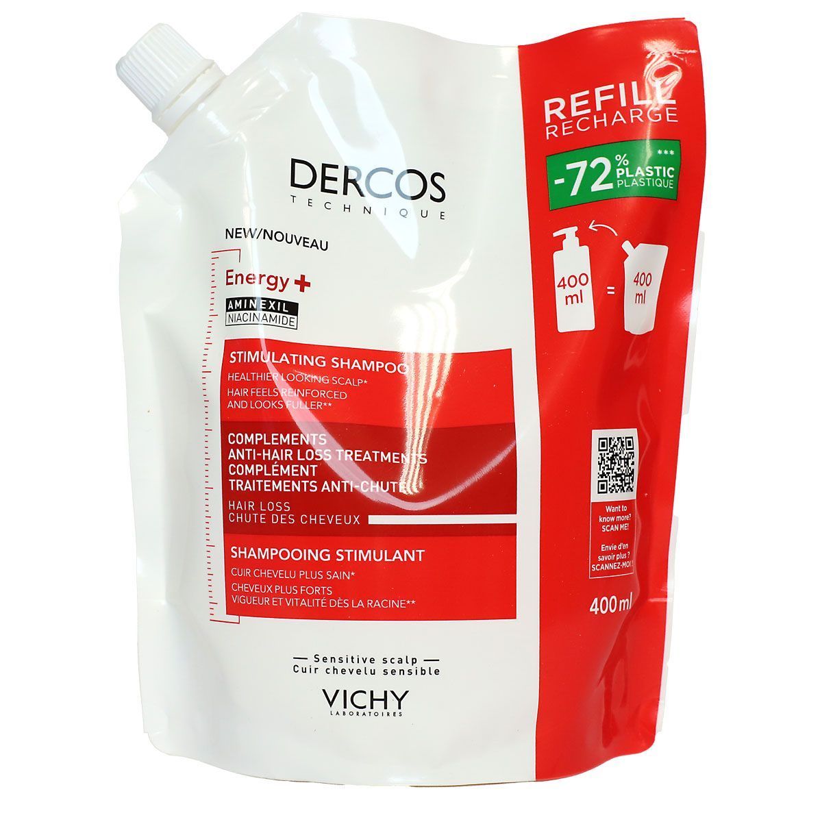 VICHY DERCOS ENERGY+ Stimulating Shampoo Refill 400 ml