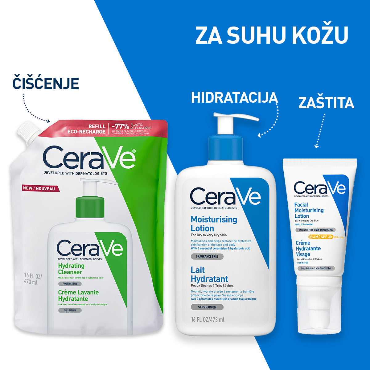 CERAVE Gel detergente idratante ricarica 473 ml