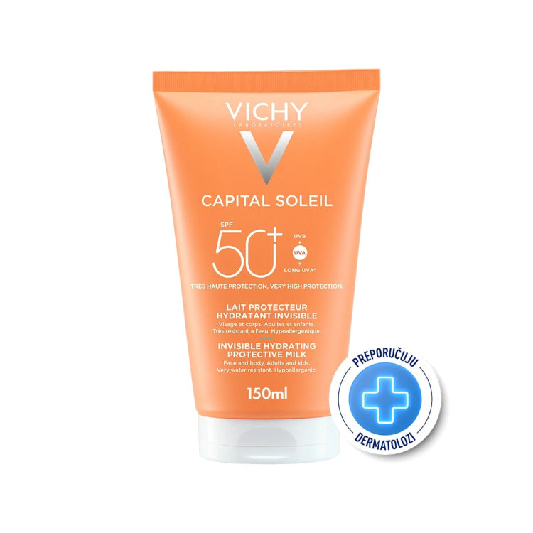 VICHY CAPITAL SOLEIL Latte Idratante Invisibile per la Famiglia SPF50+ 150 ml