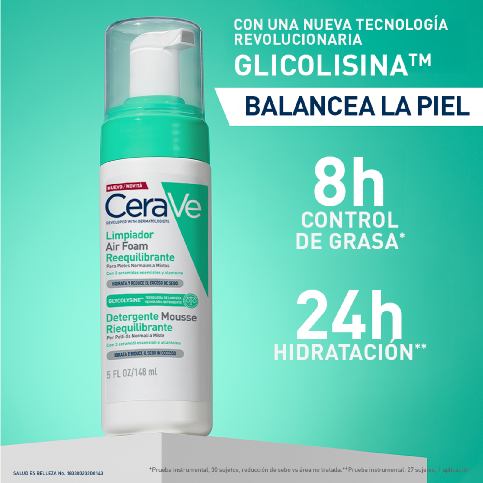 CERAVE Detergente riequilibrante in schiuma leggera 148 ml