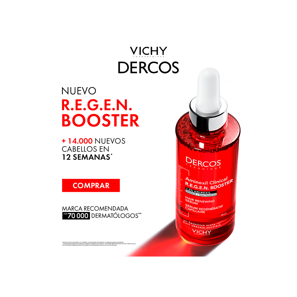 VICHY DERCOS AMINEXIL CLINICAL REGEN booster sérum anti-chute et régénération capillaire 90 ml