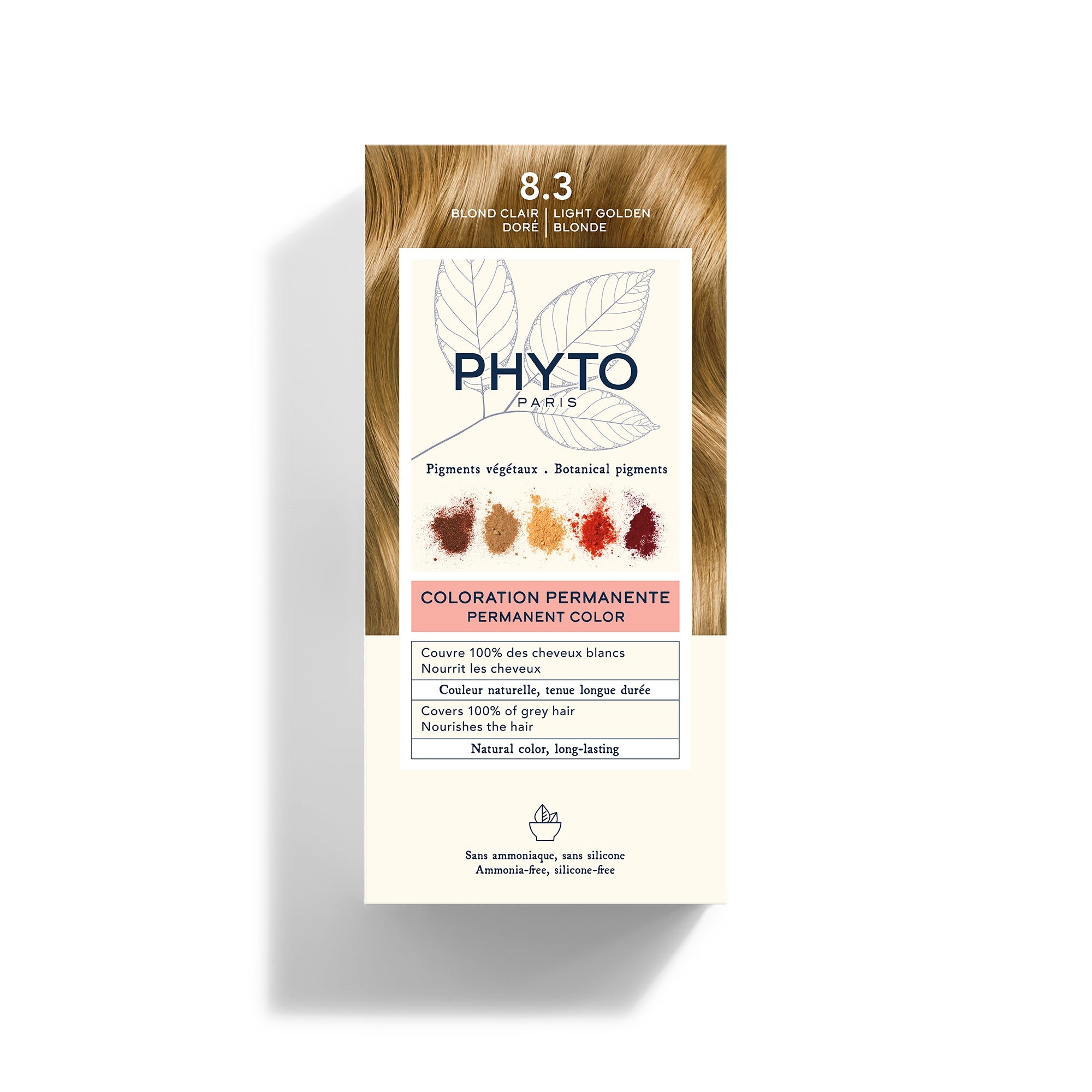 PHYTOCOLOR #8.3-Rubio Claro Dorado 4 u