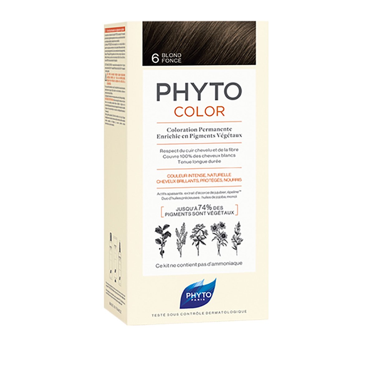 PHYTOCOLOR #6-rubio oscuro 4 u