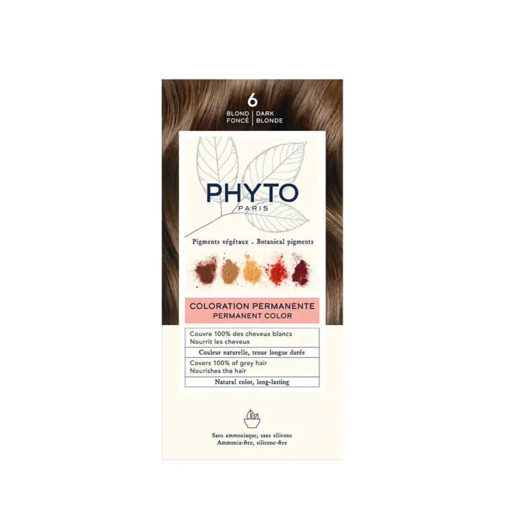 PHYTOCOLOR #6-rubio oscuro 4 u