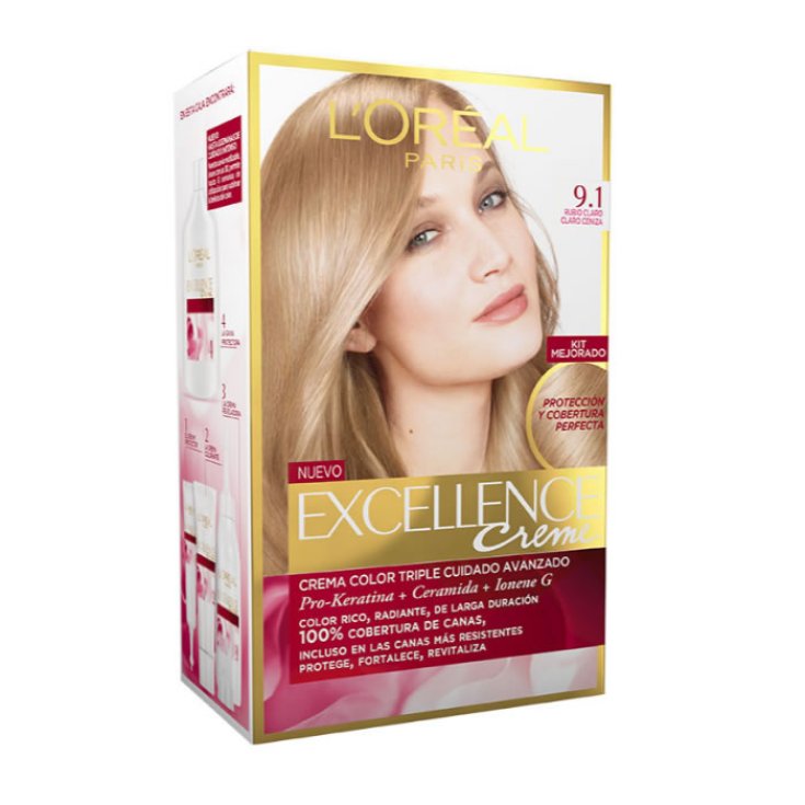 L'ORÉAL PARIS EXCELLENCE Tinta in crema #9.1 biondo chiaro cenere 192 ml