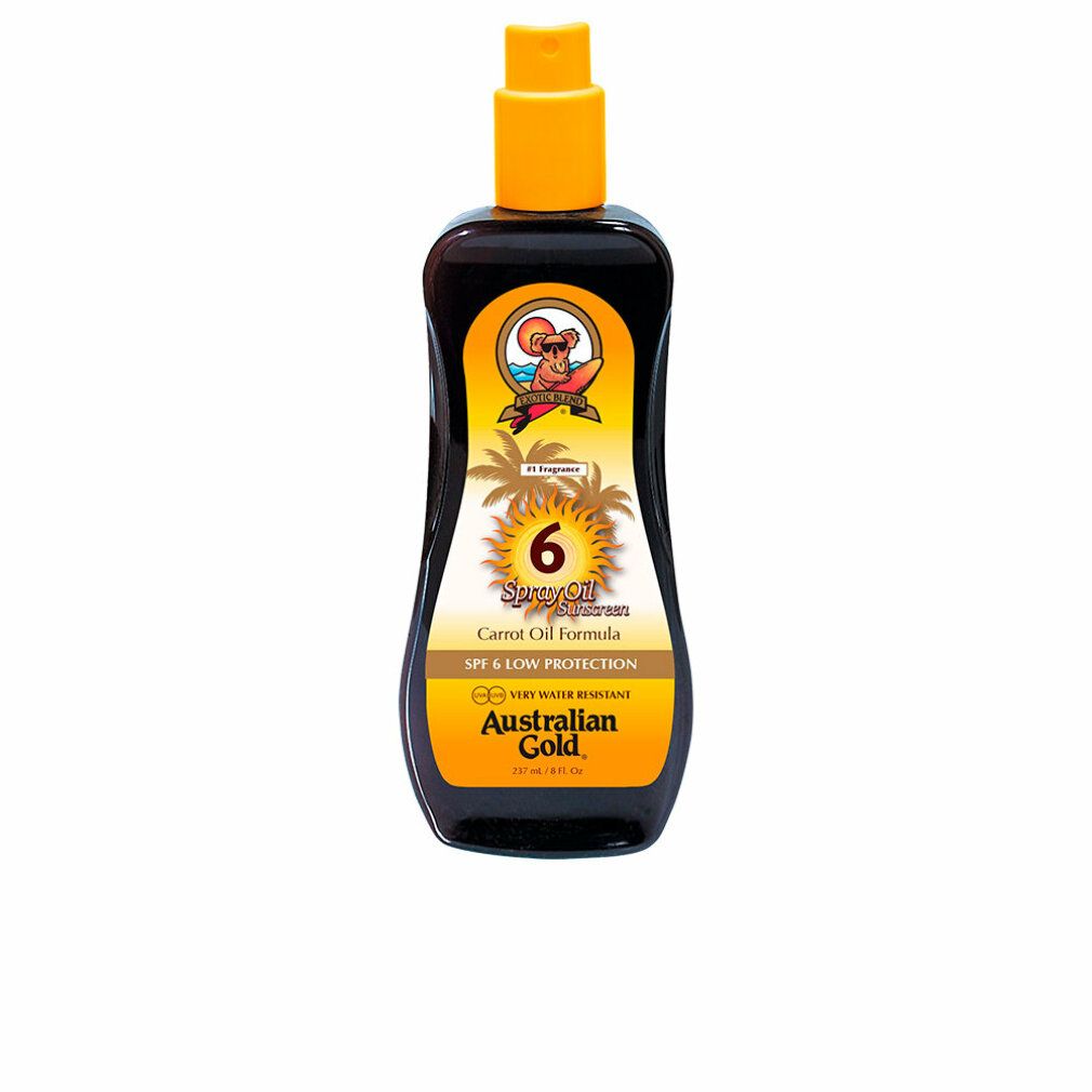 AUSTRALIAN GOLD ÉCRAN SOLAIRE FPS 6 spray formule à l'huile de carotte 237 ml