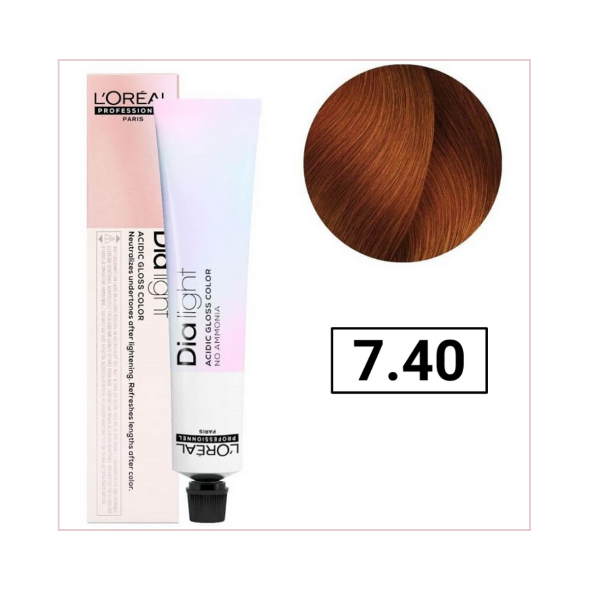 L'ORÉAL PROFESSIONNEL PARIS DIA LIGHT gel-creme acide sans amoniaque #7,40 50 ml