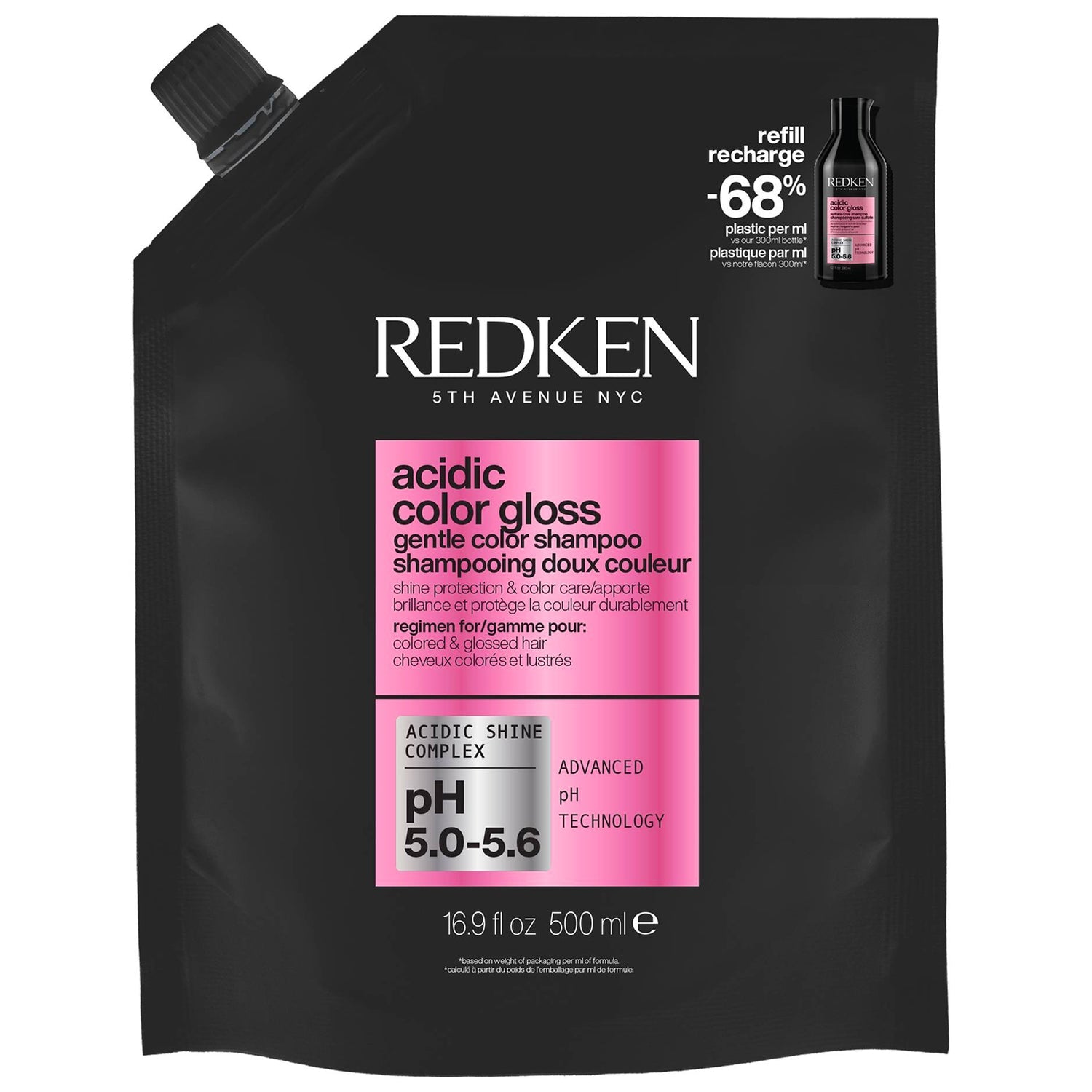 Shampoo REDKEN ACIDIC COLOR GLOSS senza solfati per ravvivare la lucentezza del tuo colore 500 ml
