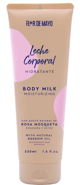 LATTE CORPO ALLA ROSA MOSQUETA FLOR DE MAYO 230 ml