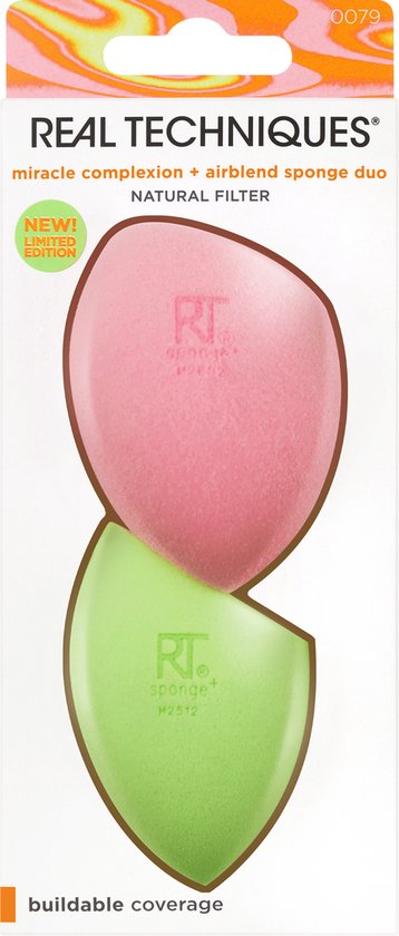 REAL TECHNIQUES MIRACLE COMPLEXION + AIRBLEND spugna duo edizione limitata 2 pz