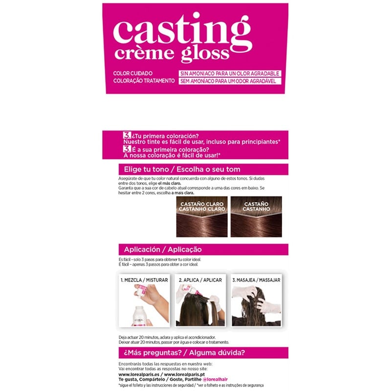 L'ORÉAL PARIS CASTING CRÈME GLOSS #500-châtain clair 180 ml
