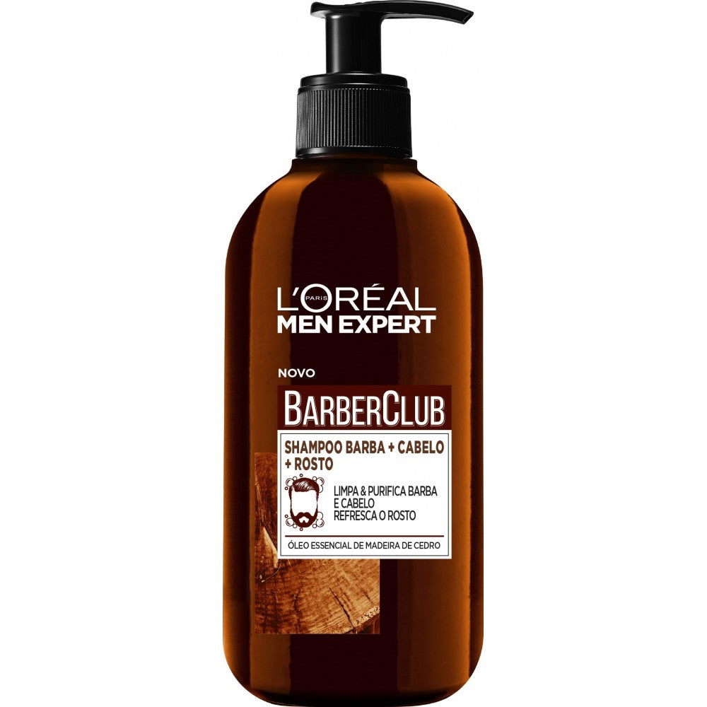 L'ORÉAL PARIS MEN EXPERT BARBER CLUB shampooing barbe-visage-cheveux 200 ml