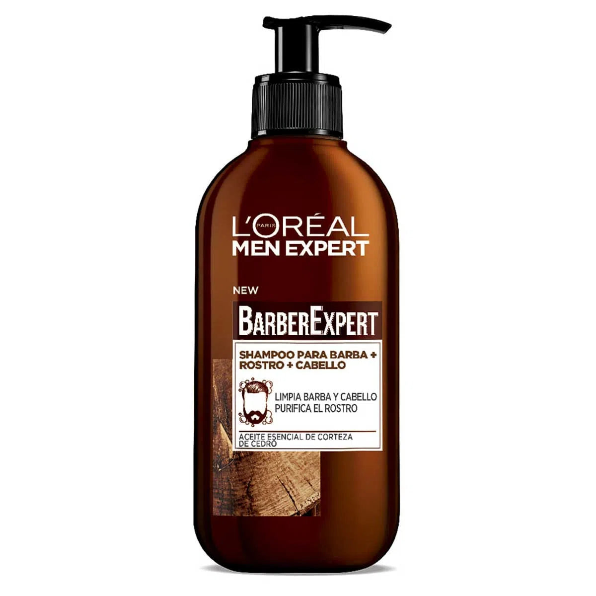 L'ORÉAL PARIS MEN EXPERT BARBER CLUB shampoo barba, viso e capelli 200 ml