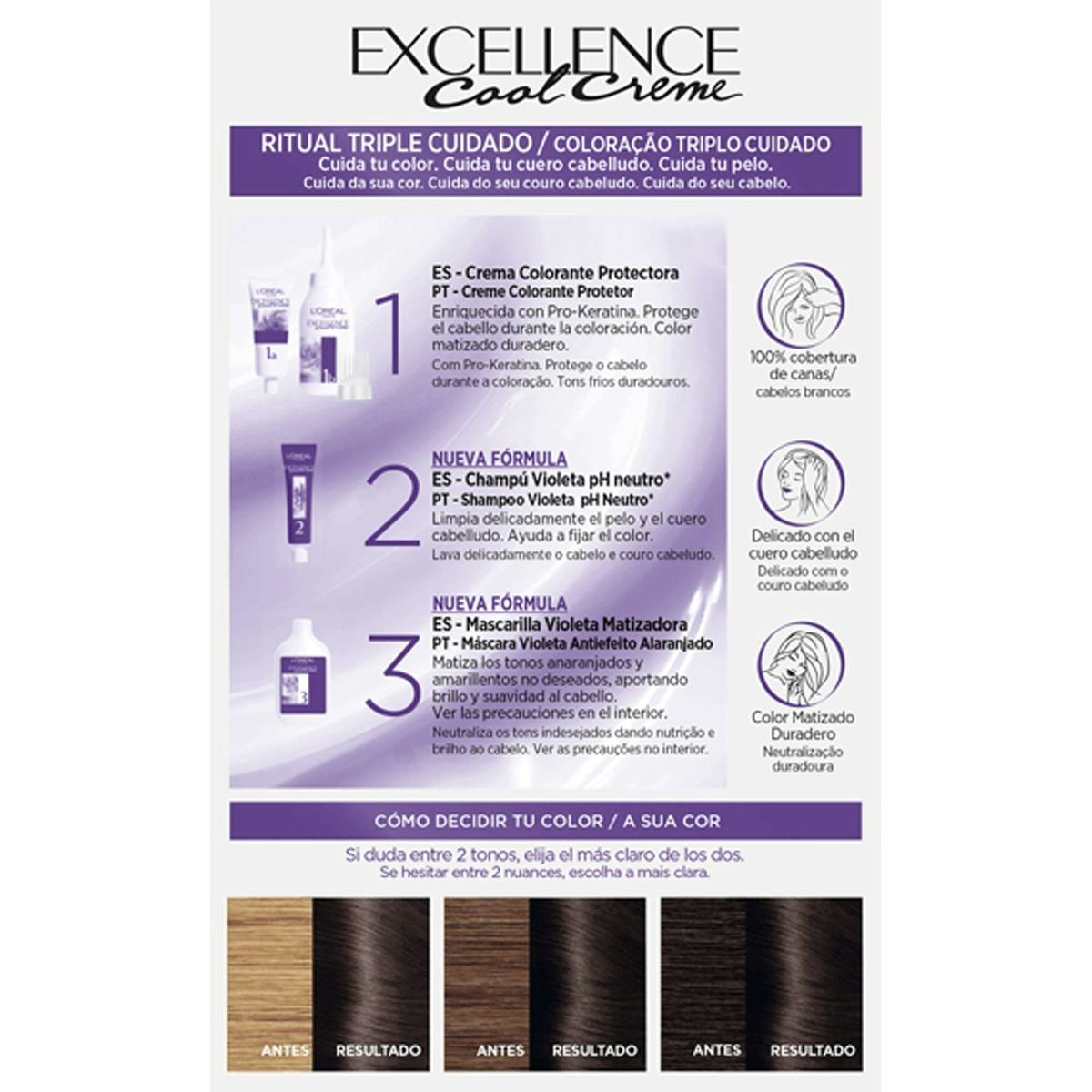 L'ORÉAL PARIS EXCELLENCE COOL coloration #5.11-châtain clair cendré intense 192 ml